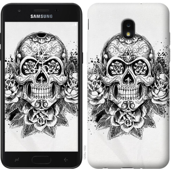 

Чехол на Samsung Galaxy J7 2018 Череп и розы (04798)