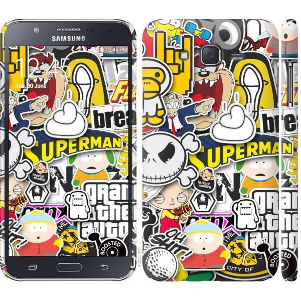 

Чехол на Samsung Galaxy J7 J700H Popular logos (04798)