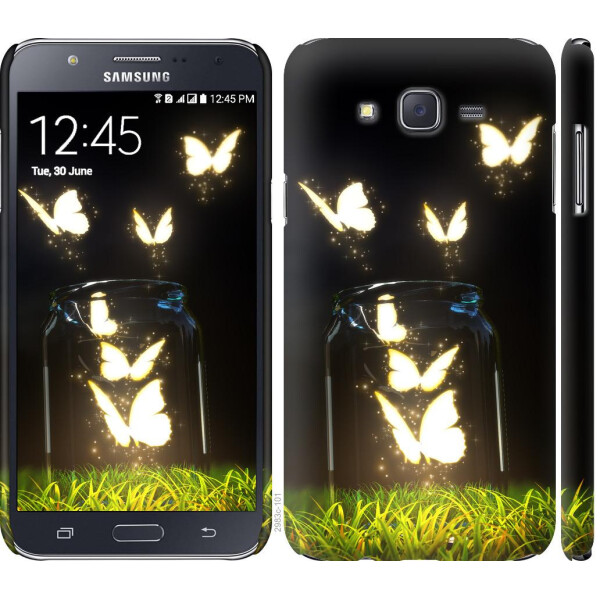 

Чехол на Samsung Galaxy J7 J700H Светящиеся бабочки (04798)