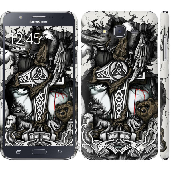 

Чехол на Samsung Galaxy J7 J700H Тату Викинг (04798)