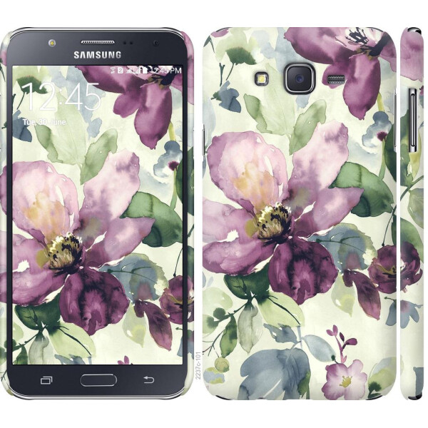 

Чехол на Samsung Galaxy J7 J700H Цветы акварелью (04798)