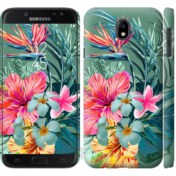 

Чехол на Samsung Galaxy J7 J730 (2017) Тропические цветы v1 (04798)