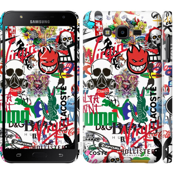 

Чехол на Samsung Galaxy J7 Neo J701F Many different logos (04798)
