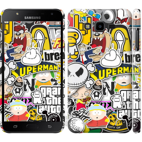 

Чехол на Samsung Galaxy J7 Neo J701F Popular logos (04798)
