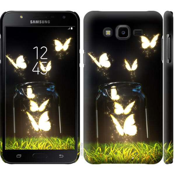

Чехол на Samsung Galaxy J7 Neo J701F Светящиеся бабочки (04798)
