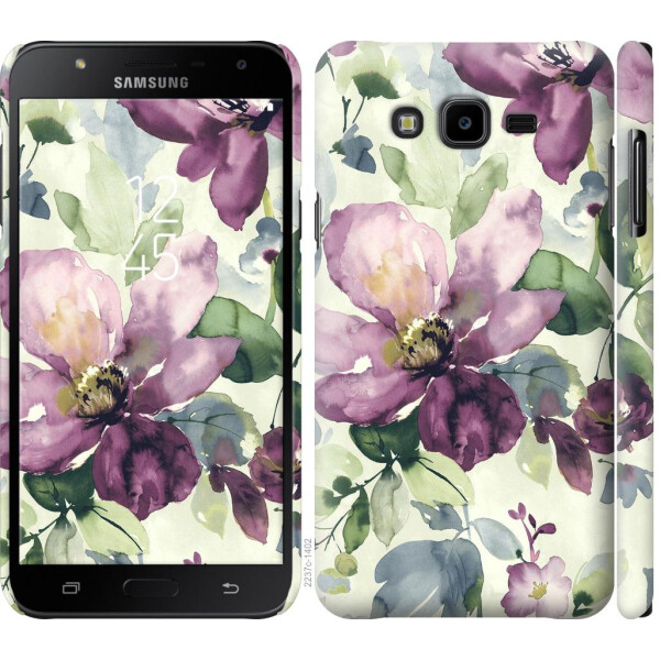 

Чехол на Samsung Galaxy J7 Neo J701F Цветы акварелью (04798)