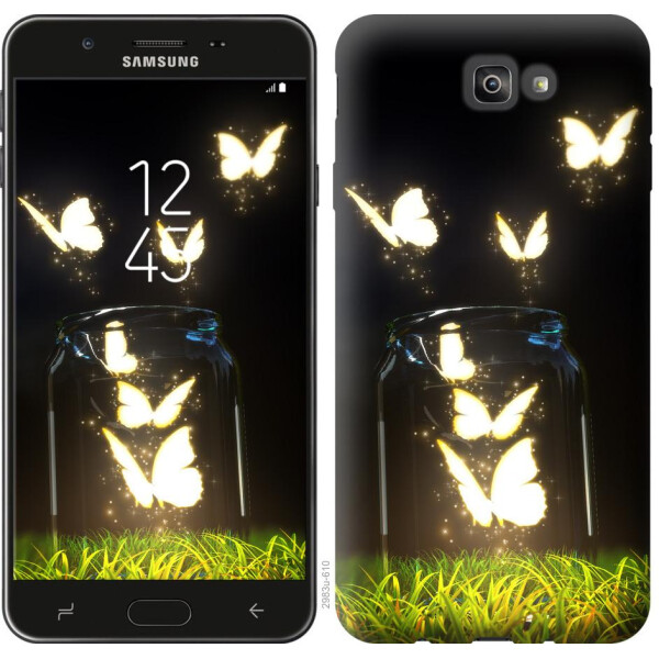 

Чехол на Samsung Galaxy J7 Prime Светящиеся бабочки (04798)