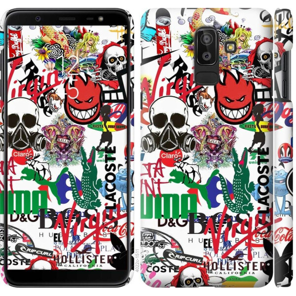 

Чехол на Samsung Galaxy J8 2018 Many different logos (04798)