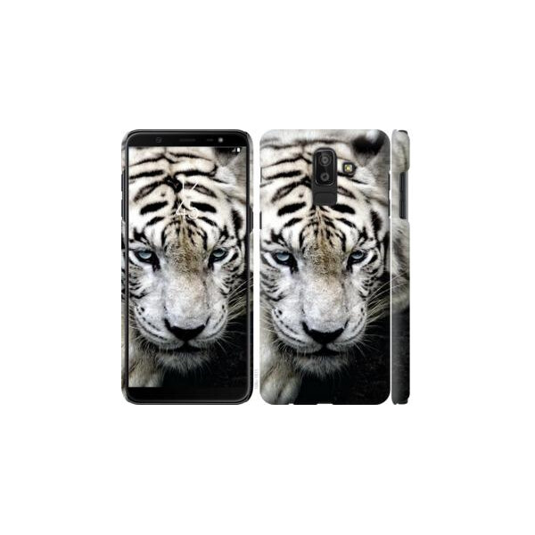 

Чехол на Samsung Galaxy J8 2018 Грустный белый тигр (04798)