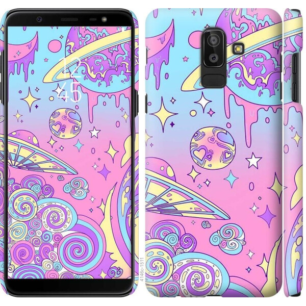 

Чехол на Samsung Galaxy J8 2018 Розовая галактика (04798)