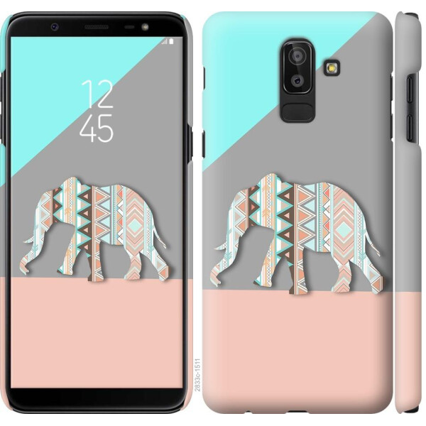 

Чехол на Samsung Galaxy J8 2018 Узорчатый слон (04798)