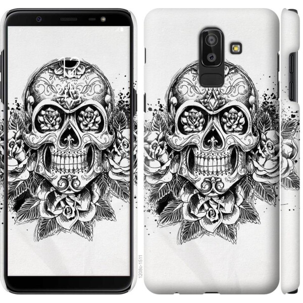 

Чехол на Samsung Galaxy J8 2018 Череп и розы (04798)