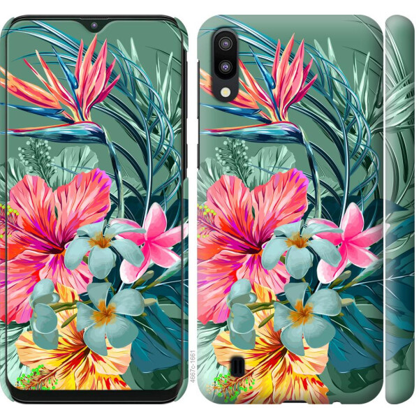 

Чехол на Samsung Galaxy M10 Тропические цветы v1 (04798)