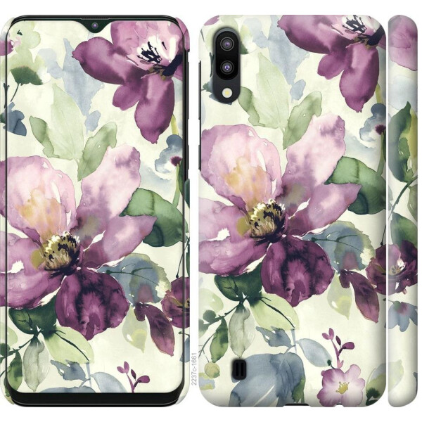

Чехол на Samsung Galaxy M10 Цветы акварелью (04798)