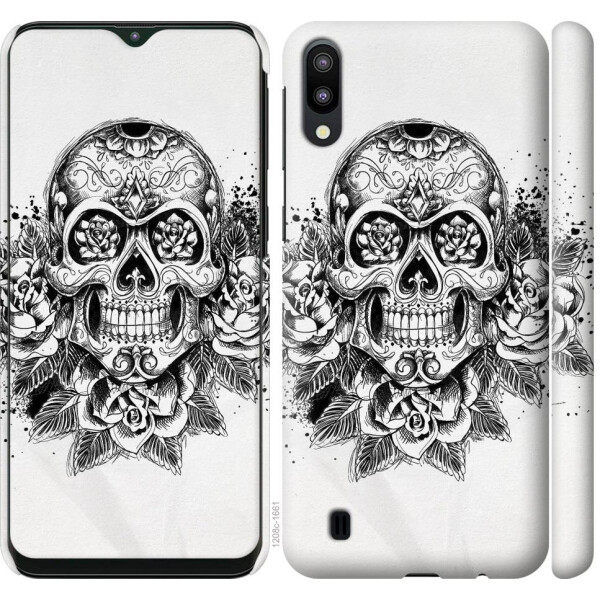 

Чехол на Samsung Galaxy M10 Череп и розы (04798)