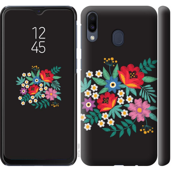 

Чехол на Samsung Galaxy M20 Вышитые цветы (04798)