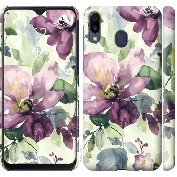 

Чехол на Samsung Galaxy M20 Цветы акварелью (04798)