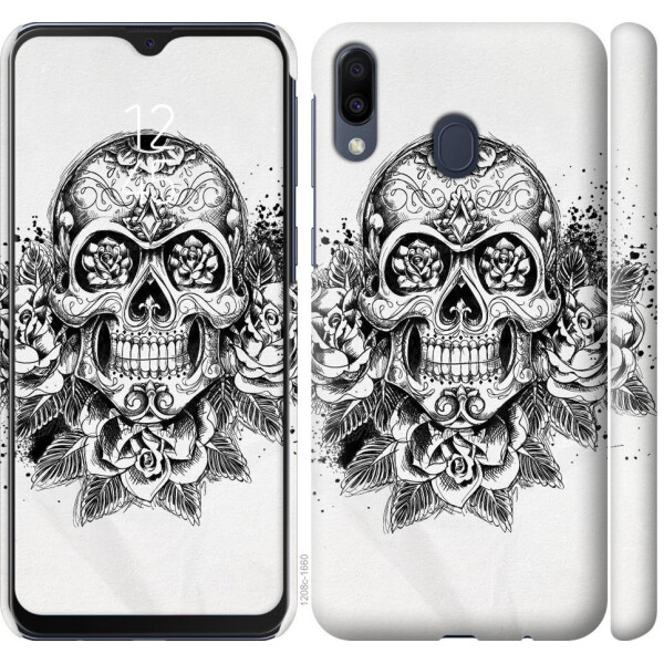 

Чехол на Samsung Galaxy M20 Череп и розы (04798)