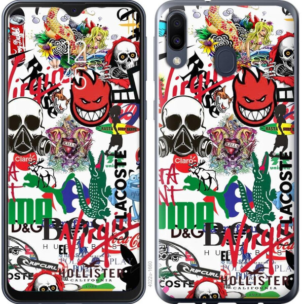 

Чехол на Samsung Galaxy M30 Many different logos (04798)