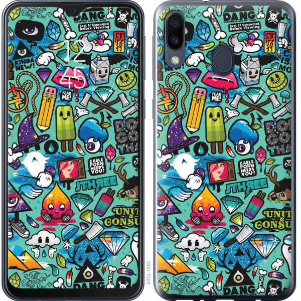 

Чехол на Samsung Galaxy M30 Стикер бомбинг 1 (04798)