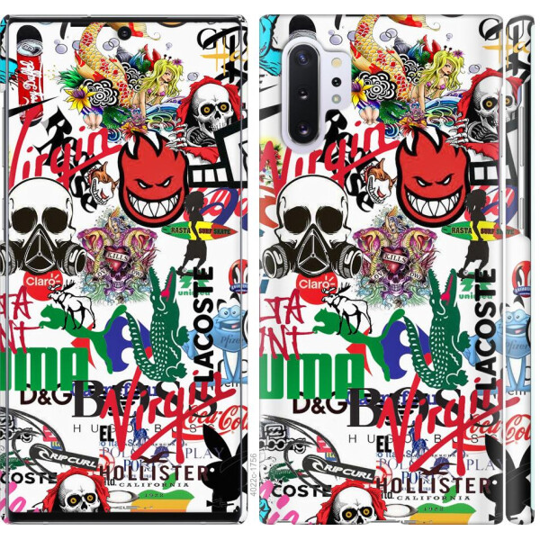

Чехол на Samsung Galaxy Note 10 Plus Many different logos (04798)