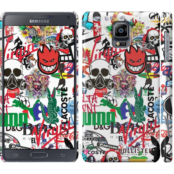 

Чехол на Samsung Galaxy Note 4 N910H Many different logos (04798)