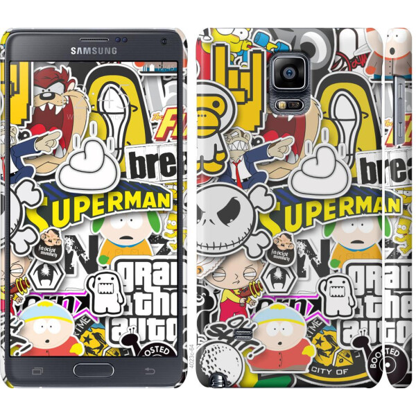 

Чехол на Samsung Galaxy Note 4 N910H Popular logos (04798)