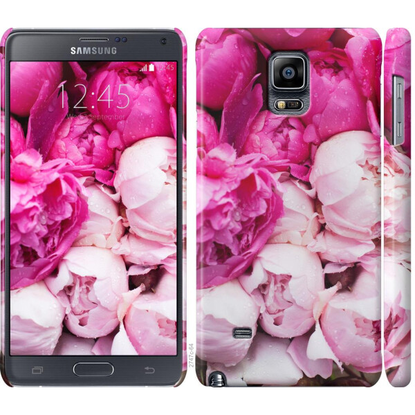 

Чехол на Samsung Galaxy Note 4 N910H Розовые пионы (04798)