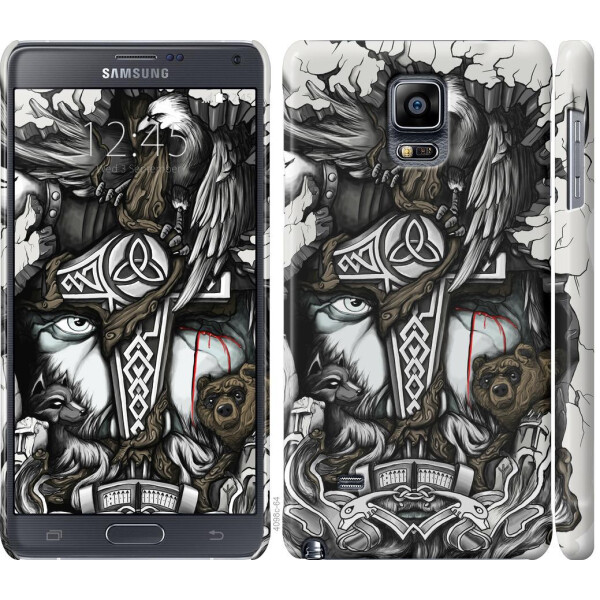 

Чехол на Samsung Galaxy Note 4 N910H Тату Викинг (04798)