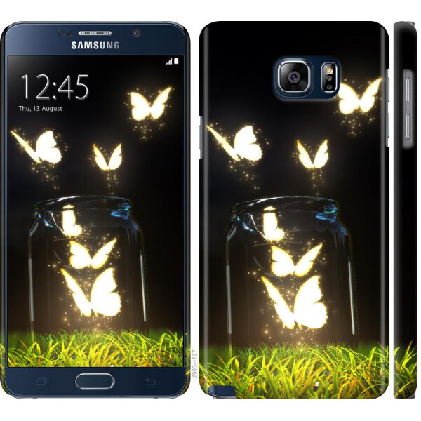 

Чехол на Samsung Galaxy Note 5 N920C Светящиеся бабочки (04798)