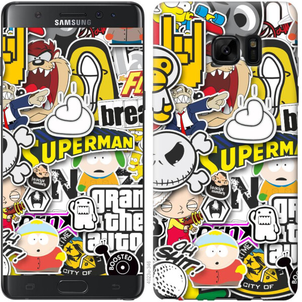 

Чехол на Samsung Galaxy Note 7 Duos N930F Popular logos (04798)