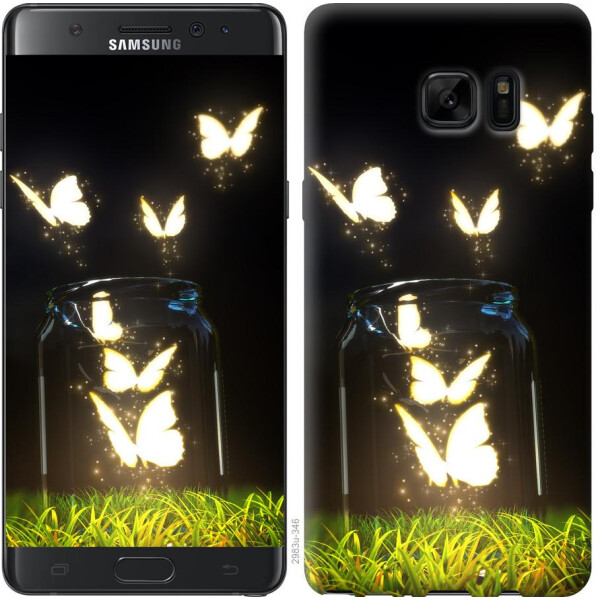 

Чехол на Samsung Galaxy Note 7 Duos N930F Светящиеся бабочки (04798)