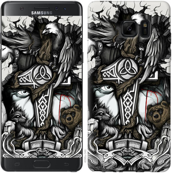 

Чехол на Samsung Galaxy Note 7 Duos N930F Тату Викинг (04798)