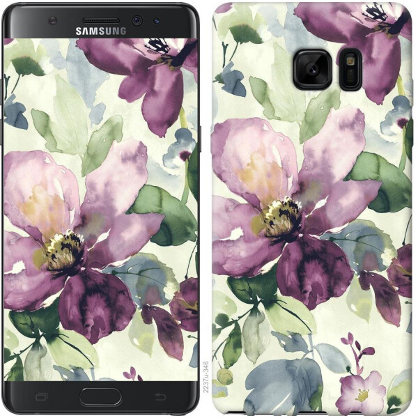 

Чехол на Samsung Galaxy Note 7 Duos N930F Цветы акварелью (04798)