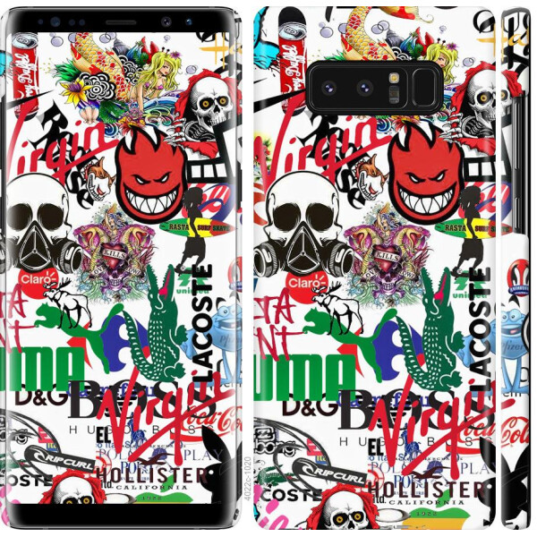

Чехол на Samsung Galaxy Note 8 Many different logos (04798)