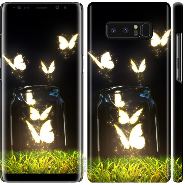 

Чехол на Samsung Galaxy Note 8 Светящиеся бабочки (04798)