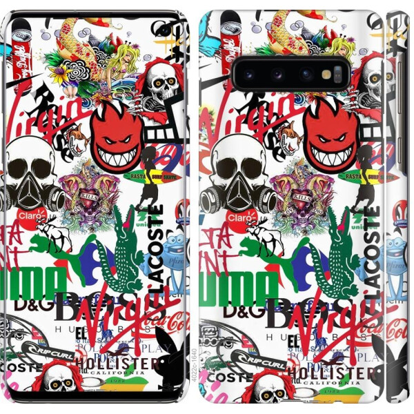 

Чехол на Samsung Galaxy S10 Many different logos (04798)