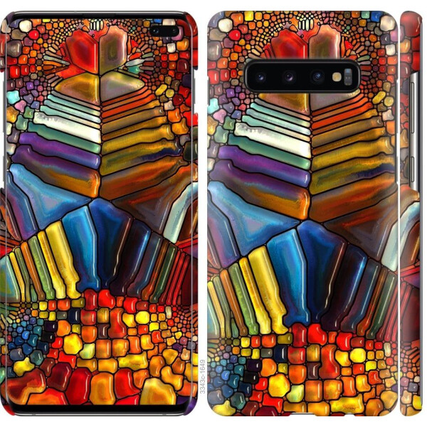 

Чехол на Samsung Galaxy S10 Plus Разноцветный витраж (04798)