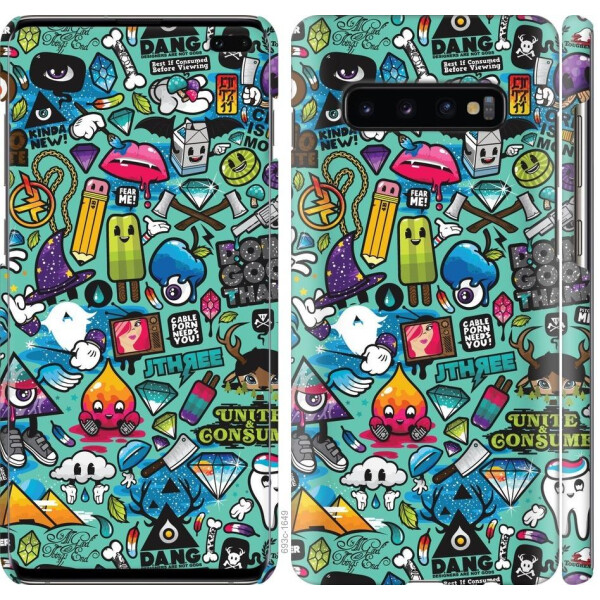 

Чехол на Samsung Galaxy S10 Plus Стикер бомбинг 1 (04798)