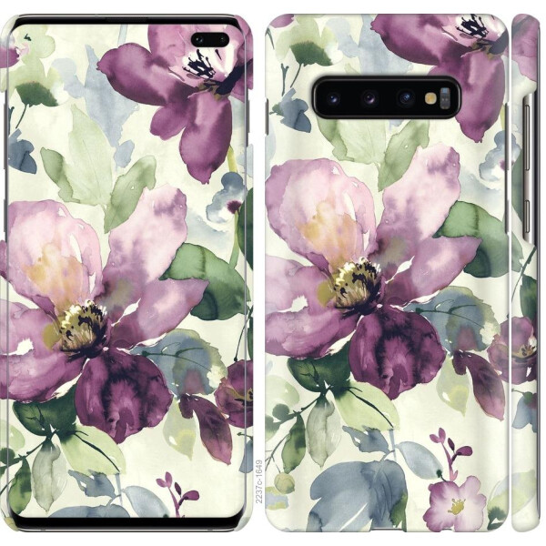

Чехол на Samsung Galaxy S10 Plus Цветы акварелью (04798)