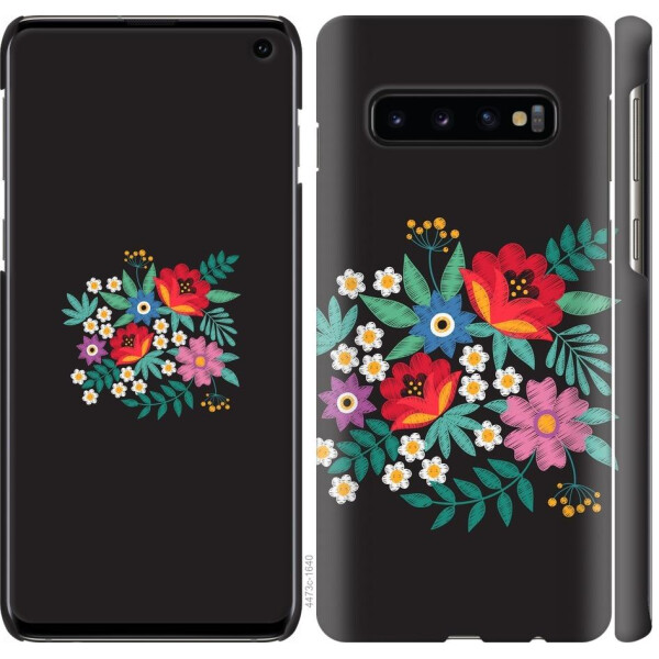 

Чехол на Samsung Galaxy S10 Вышитые цветы (04798)