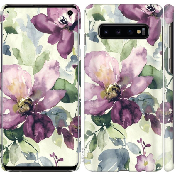 

Чехол на Samsung Galaxy S10 Цветы акварелью (04798)