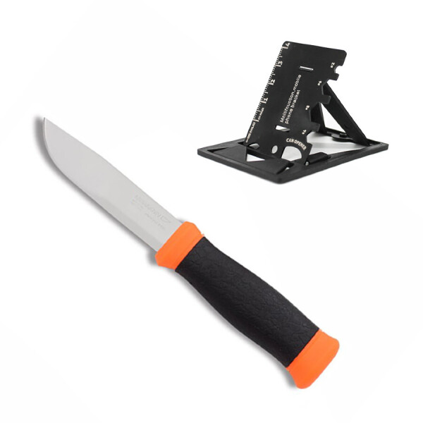 

Нож Morakniv Outdoor 2000 Orange Нержавеющая сталь + Мультитул набор
