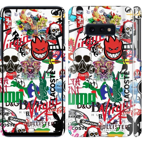 

Чехол на Samsung Galaxy S10e Many different logos (04798)