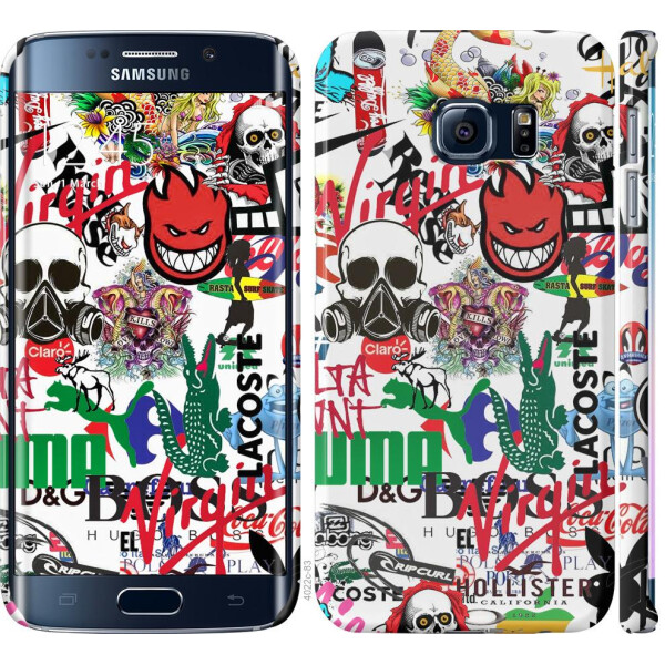 

Чехол на Samsung Galaxy S6 Edge G925F Many different logos (04798)