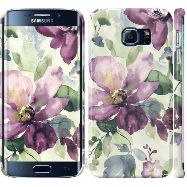 

Чехол на Samsung Galaxy S6 Edge G925F Цветы акварелью (04798)