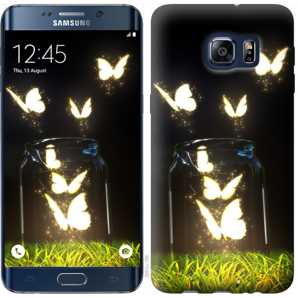 

Чехол на Samsung Galaxy S6 Edge Plus G928 Светящиеся бабочки (04798)