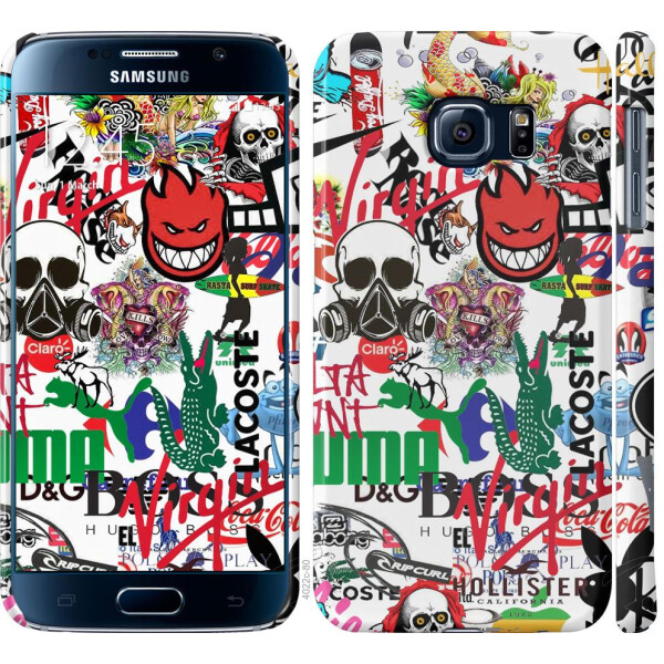 

Чехол на Samsung Galaxy S6 G920 Many different logos (04798)