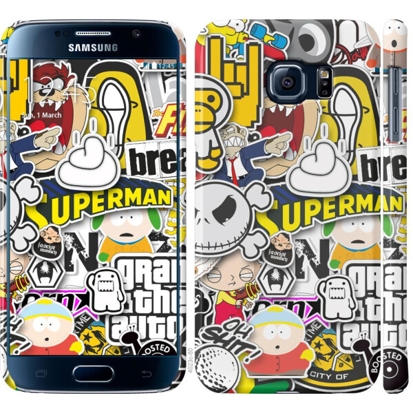 

Чехол на Samsung Galaxy S6 G920 Popular logos (04798)