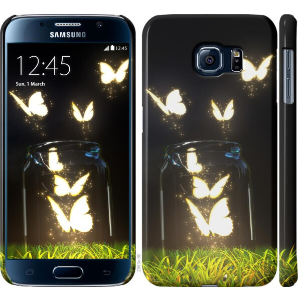 

Чехол на Samsung Galaxy S6 G920 Светящиеся бабочки (04798)